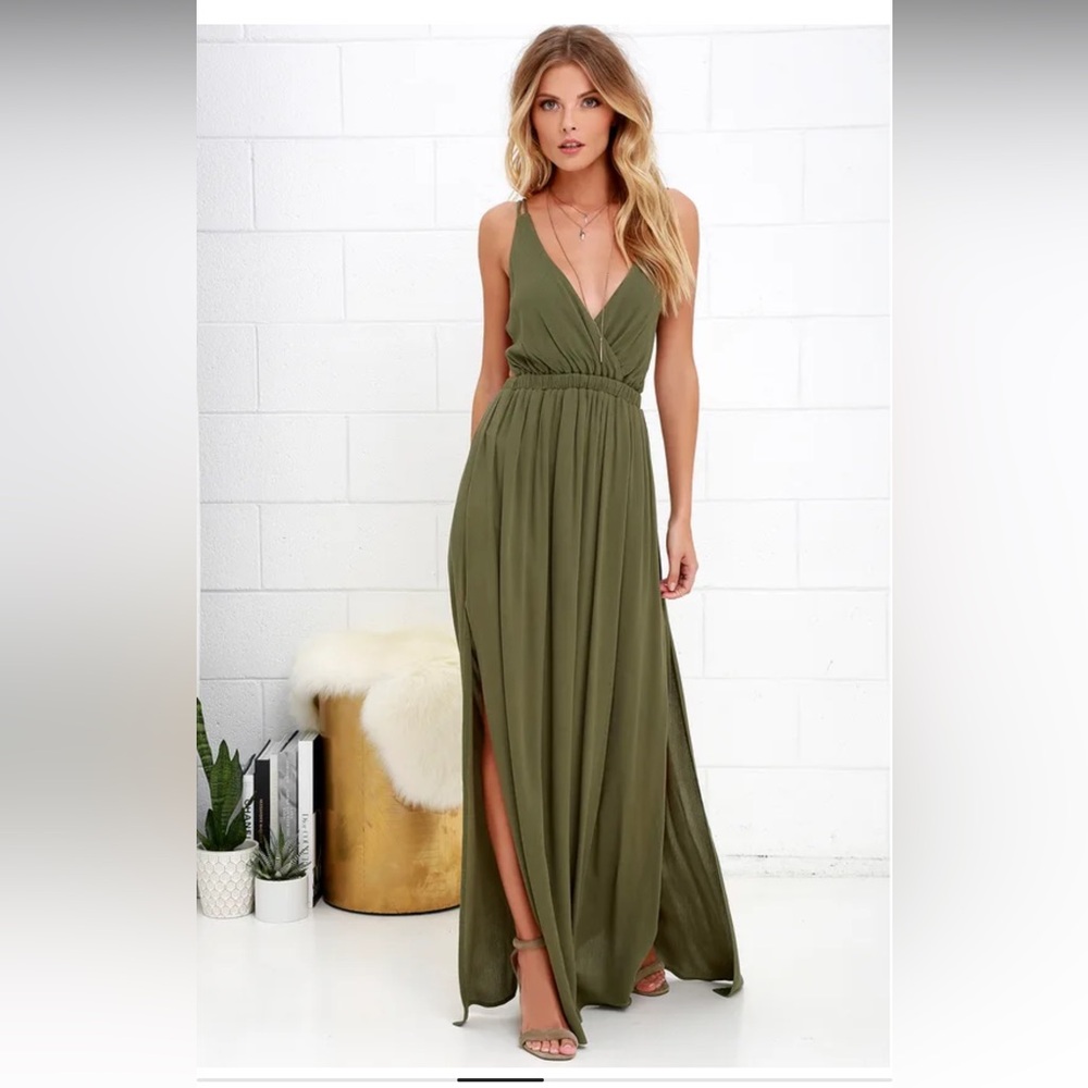 Lulus Green Maxi